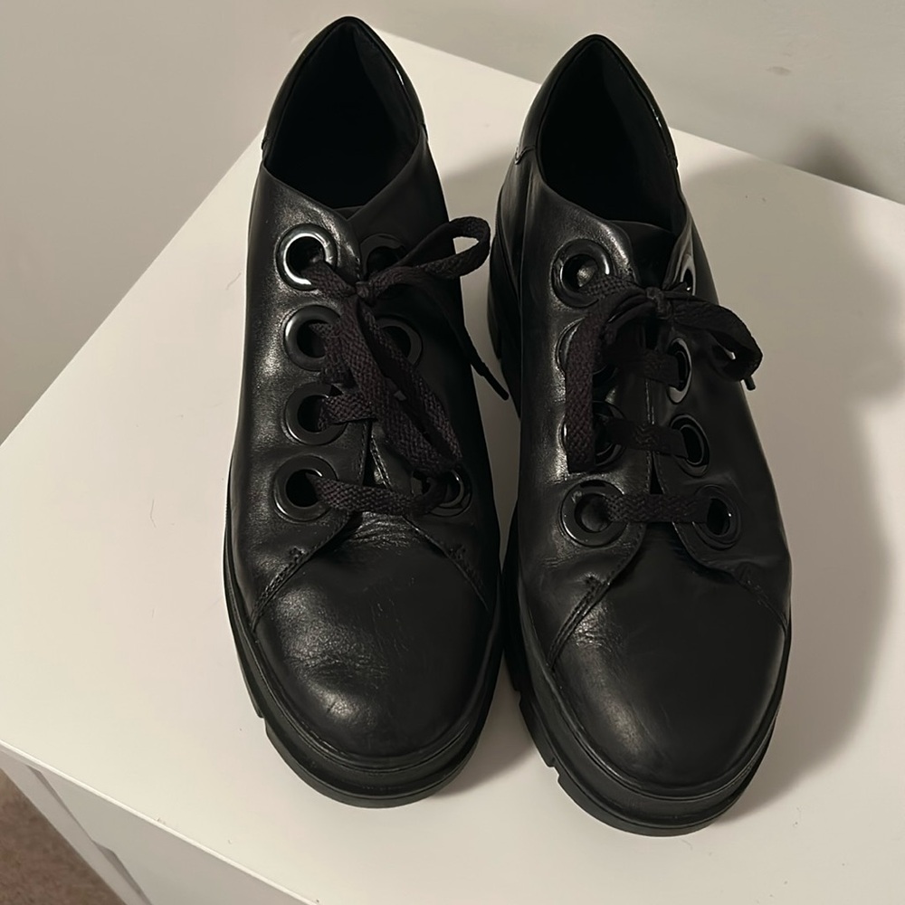 GEOX LACE-UP LEATHER SHOES